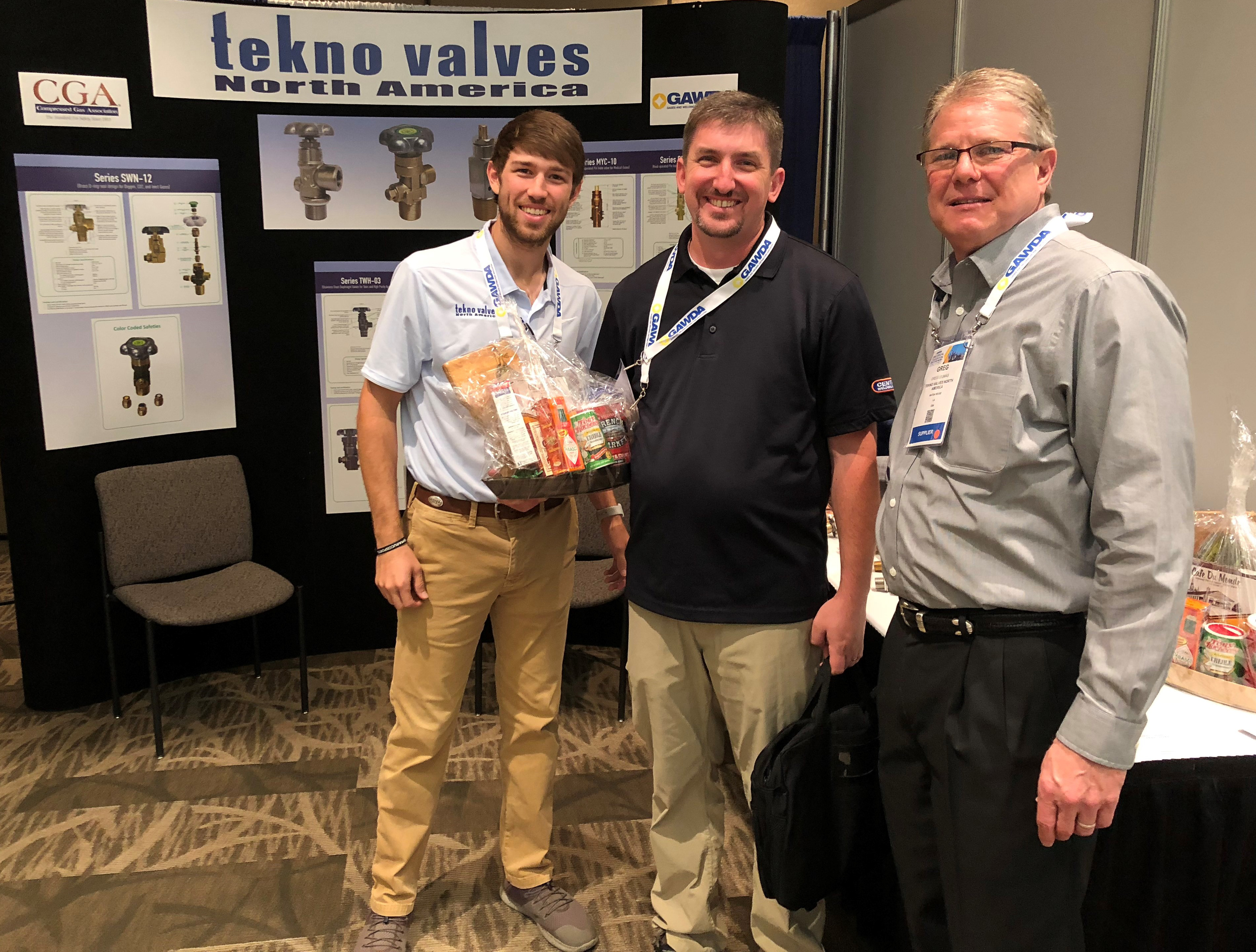 Tekno Valves – Justin Guitreau, Greg Leumas with Andy Koch of Central Welding Supply